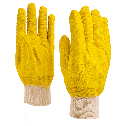 GUANTE ANTICORTE AMARILLO PUÑO TEJIDO